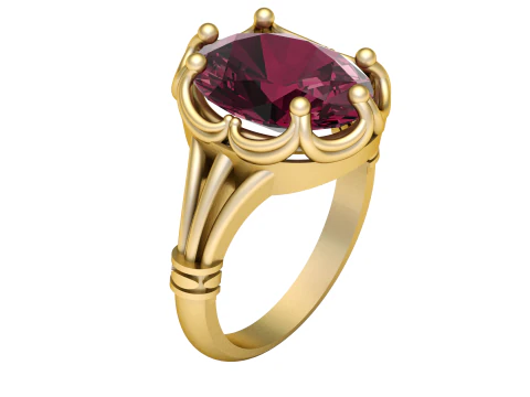 Modelo para impress&atilde;o em 3D de anel de moda masculina de hip hop Modelo de Impressão 3D