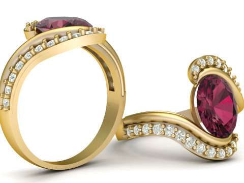 BUY ENGAGEMENT RING FOR WOMEN 3D PRINTABLE MODEL 3D Baskı Modeli