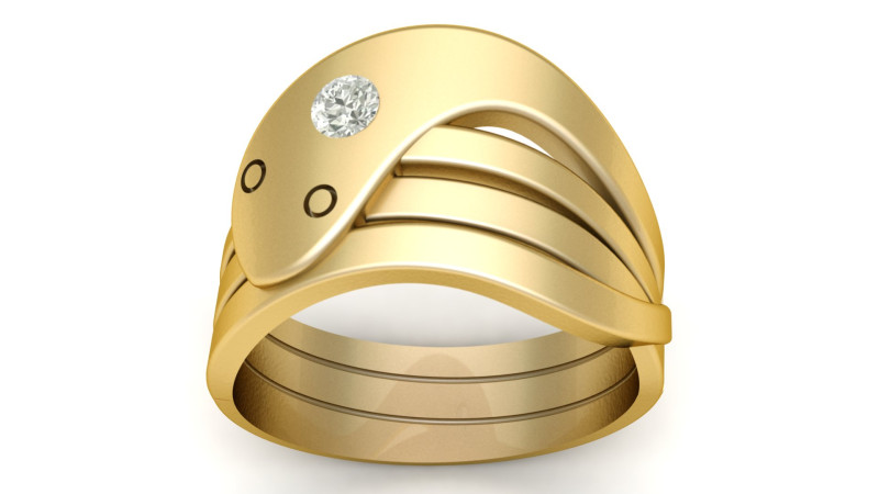 SNAKE ENGAGEMENT RING 3D PRINTABLE MODEL 3D 打印模型 .c4d .max .obj .3ds .fbx .stl .blend 