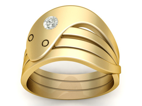 SNAKE ENGAGEMENT RING 3D PRINTABLE MODEL 3D 프린트 모델