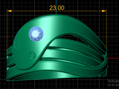 SNAKE ENGAGEMENT RING 3D PRINTABLE MODEL 3D Print Model