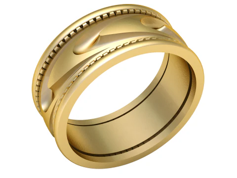 Modelo para impress&atilde;o em 3D de anel de moda masculina de hip hop Modelo de Impressão 3D