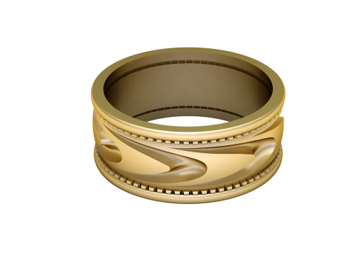 Hip Hop Men Fashion Ring 3d Printable Model 3D 프린트 모델