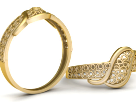 WOMEN FESHION RING 3D PRINTABLE MODEL 3D Print Model