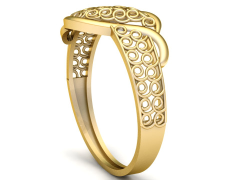 WOMEN FESHION RING 3D PRINTABLE MODEL 3D Print Model