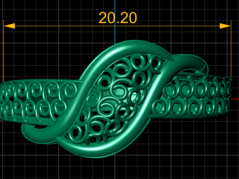 WOMEN FESHION RING 3D PRINTABLE MODEL 3D Print Model
