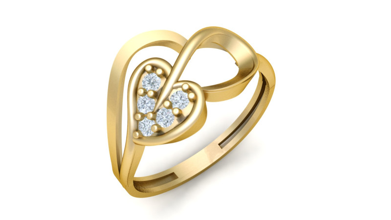 Stylish Engagement Ring 3d Printable Model 3D 打印模型 .c4d .max .obj .3ds .fbx .stl .blend