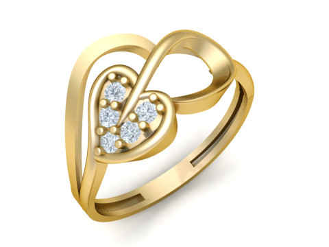 Stylish Engagement Ring 3d Printable Model 3D Print Model