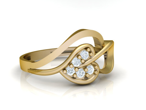 Stylish Engagement Ring 3d Printable Model 3D 打印模型