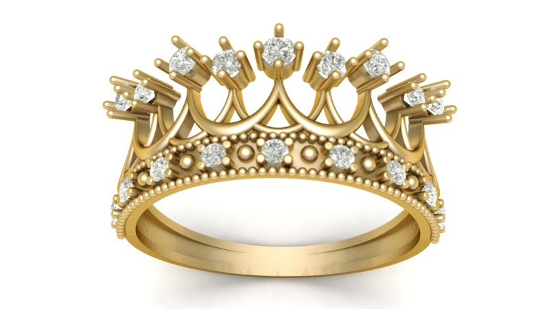 LUXURY ENGAGEMENT DIAMOND RING 3D PRINTABLE MODEL 3Dプリントモデル .c4d .max .obj .3ds .fbx .stl .blend