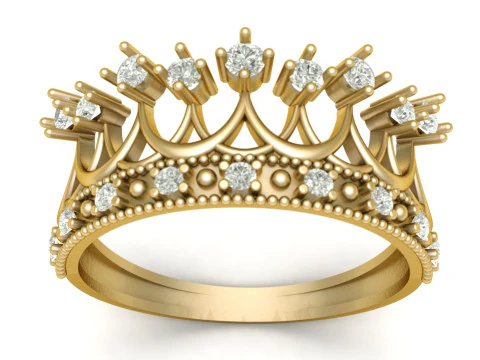 LUXURY ENGAGEMENT DIAMOND RING 3D PRINTABLE MODEL 3D Print Model