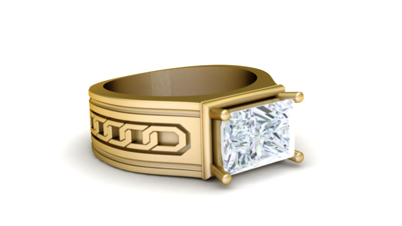 ITALIAN CHAIN FASHION MENS RING 3D PRINTABLE MODEL 3Dプリントモデル .c4d .max .obj .3ds .fbx .stl .blend 