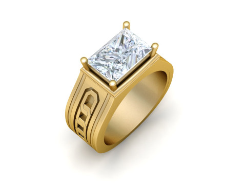 ITALIAN CHAIN FASHION MENS RING 3D PRINTABLE MODEL 3Dプリントモデル