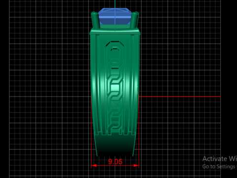 ITALIAN CHAIN FASHION MENS RING 3D PRINTABLE MODEL 3Dプリントモデル