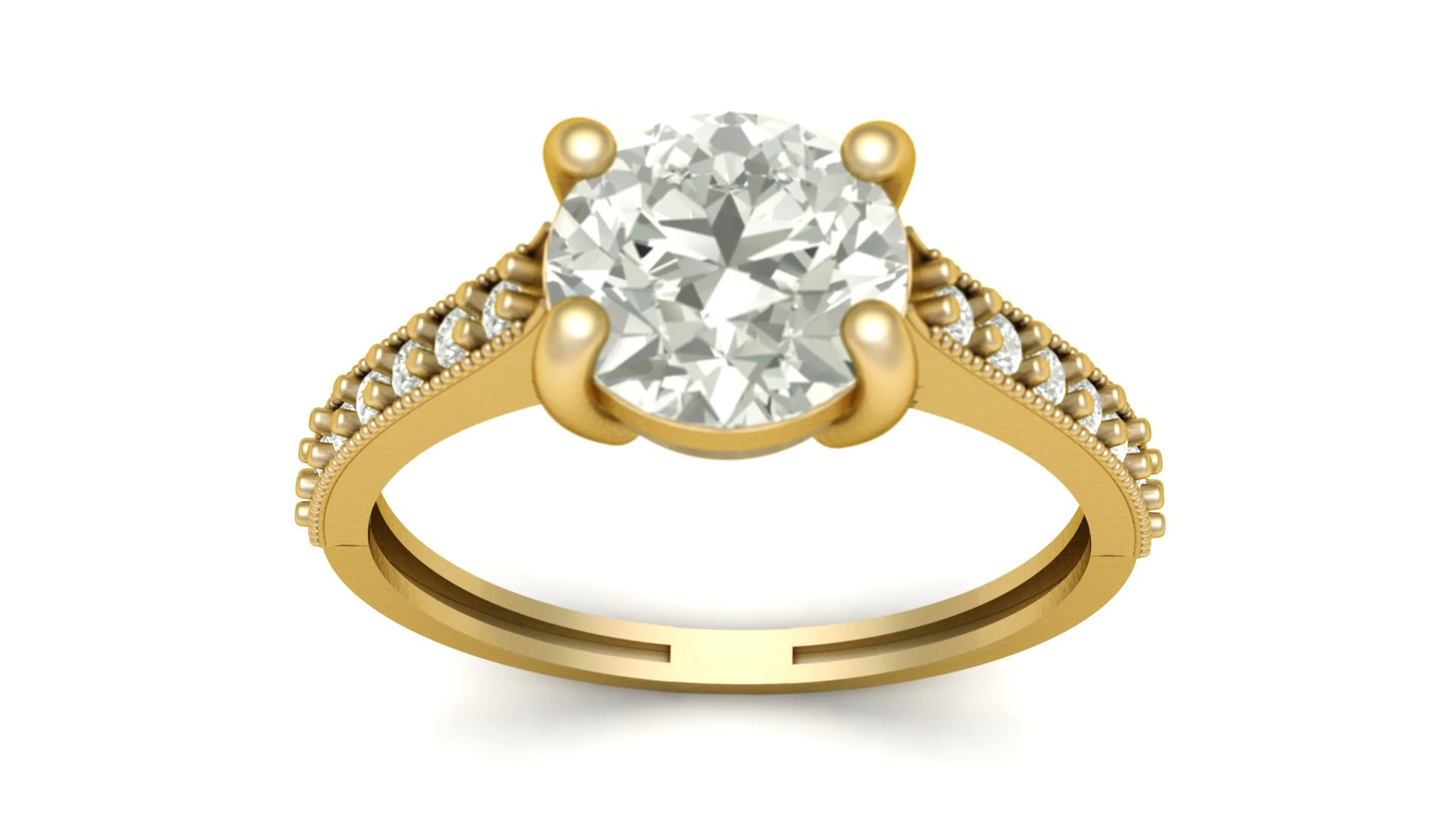 SOLITAIRE DIMOND RING FOR WOMEN 3D PRINTABLE MODEL 3D Print Model .c4d .max .obj .3ds .fbx .stl .blend 