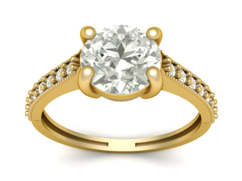 SOLITAIRE DIMOND RING FOR WOMEN 3D PRINTABLE MODEL Modello di stampa 3D