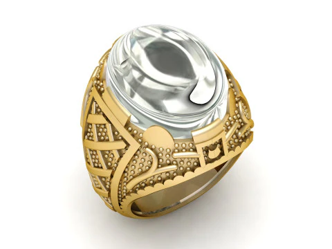 TURKISH MEN FASHION RING 3D PRINTABLE MODEL 3D Print Model