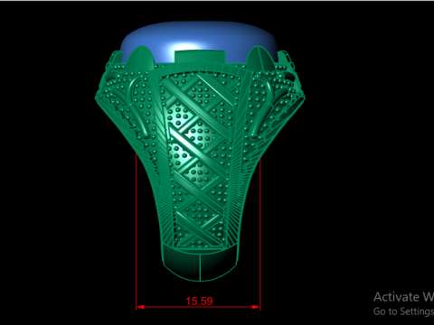 TURKISH MEN FASHION RING 3D PRINTABLE MODEL Modèles 3D en vedette