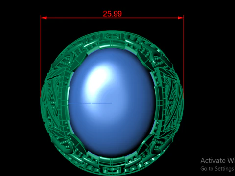 TURKISH MEN FASHION RING 3D PRINTABLE MODEL 3D Print Model