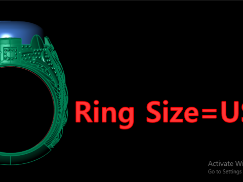 TURKISH MEN FASHION RING 3D PRINTABLE MODEL Modèles 3D en vedette