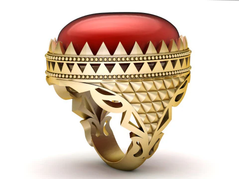 HOMENS TURCOS ANEL DE MODA 3D IMPRIM&iacute;VEL MODELO Modelo de Impressão 3D