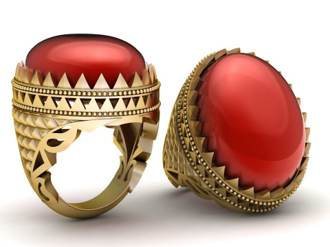 TURKISH MEN FASHION RING 3D PRINTABLE MODEL 3D Print Model
