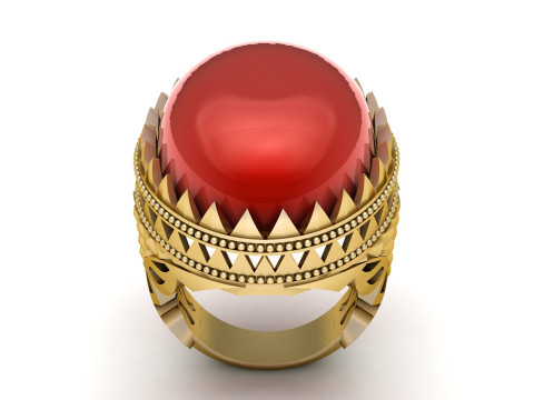 TURKISH MEN FASHION RING 3D PRINTABLE MODEL 3D Print Model