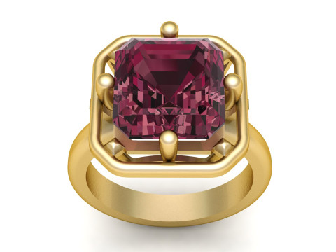 SOLITAIRE ENGAGEMENT RING FOR WOMEN 3D PRINTABLE MODEL 3D 打印模型