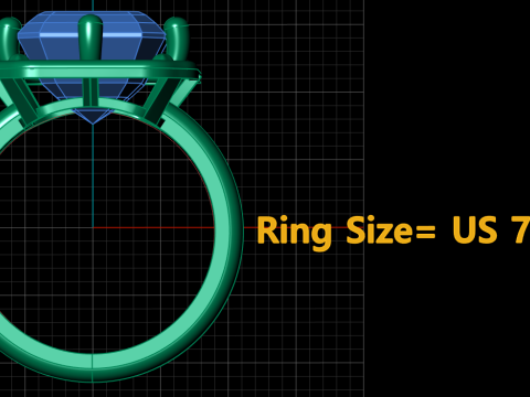 SOLITAIRE ENGAGEMENT RING FOR WOMEN 3D PRINTABLE MODEL 3D 프린트 모델