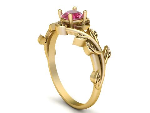 SOLITAIRE WEDDING RING FOR WOMEN 3D PRINTABLE MODEL 3D Print Model