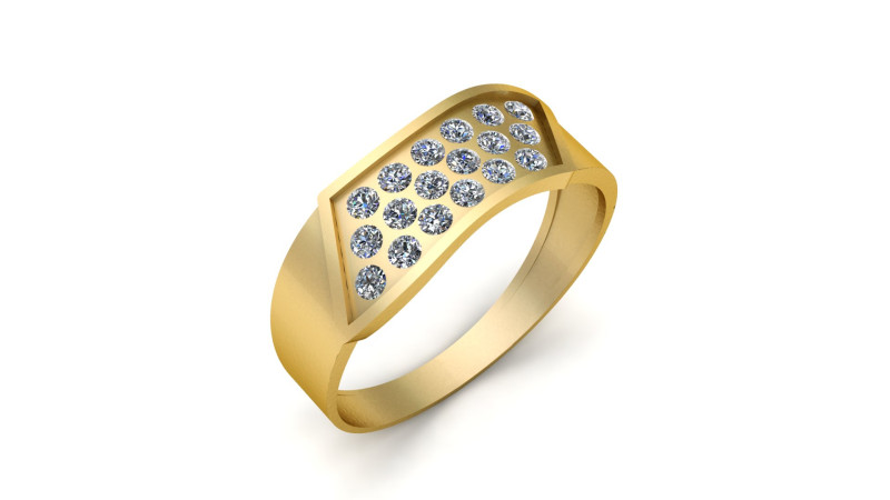MEN FASHION DIMOND RING 3D PRINTABLE MODEL 3Dプリントモデル .c4d .max .obj .3ds .fbx .stl .blend 