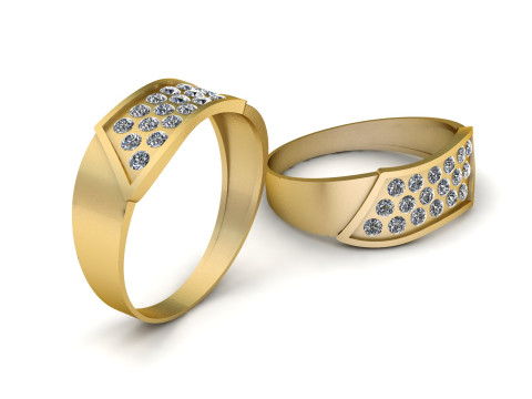 MEN FASHION DIMOND RING 3D PRINTABLE MODEL 3Dプリントモデル