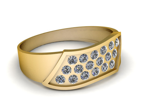 MEN FASHION DIMOND RING 3D PRINTABLE MODEL 3Dプリントモデル