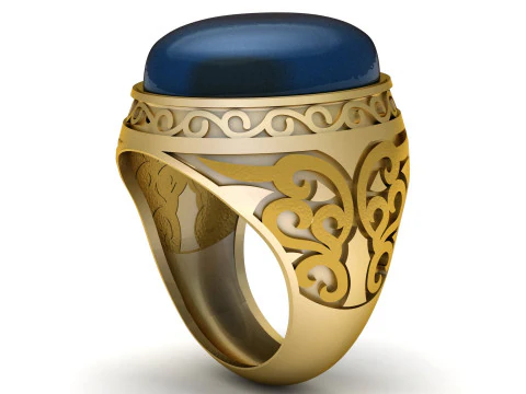 イタリア人男性のファッションリング3D印刷可能モデル 3Dプリントモデル