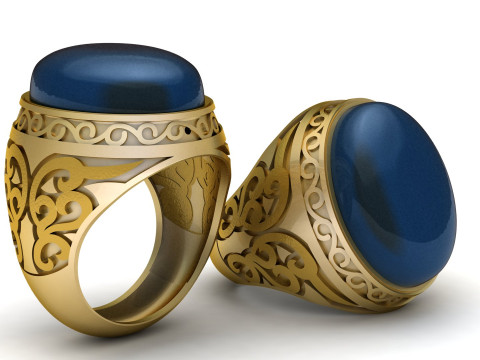 ITALIAN MAN FASHION RING 3D PRINTABLE MODEL 3D Print Model
