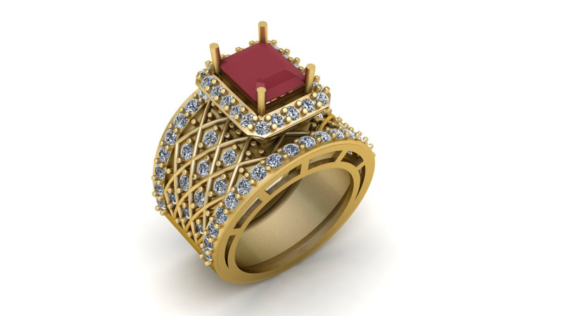 FILIGREE ENGAGEMENT RING FOR WOMEN 3D PRINTABLE MODEL 3D 프린트 모델 .c4d .max .obj .3ds .fbx .stl .blend 