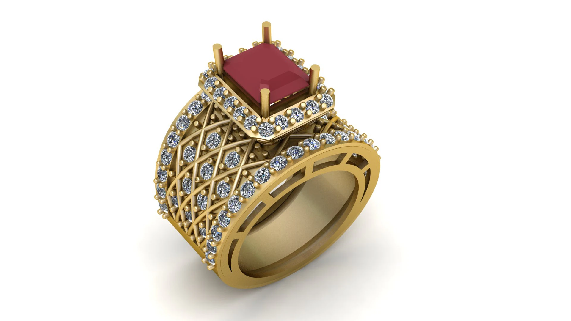 FILIGREE ENGAGEMENT RING FOR WOMEN 3D PRINTABLE MODEL 3D Print Model .c4d .max .obj .3ds .fbx .stl .blend