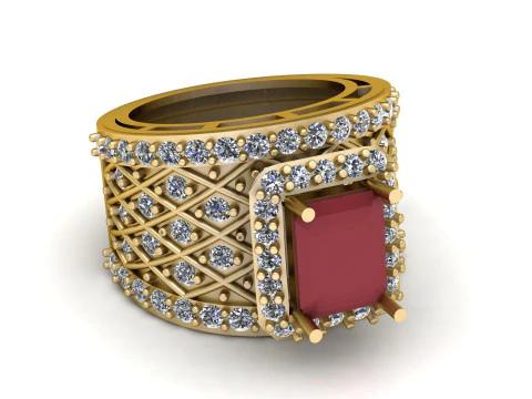 FILIGREE ENGAGEMENT RING FOR WOMEN 3D PRINTABLE MODEL 3D Print Model
