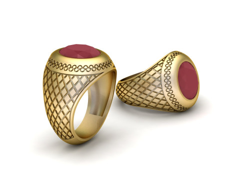 MENS FASHION RING 3D PRINTABLE MODEL 3D Baskı Modeli