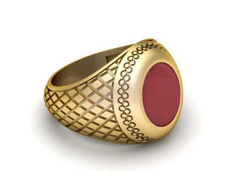 MENS FASHION RING 3D PRINTABLE MODEL 3D Baskı Modeli