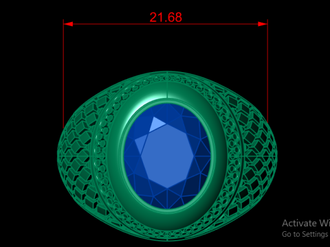 MENS FASHION RING 3D PRINTABLE MODEL 3D Baskı Modeli