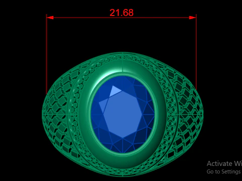 MENS FASHION RING 3D PRINTABLE MODEL 3D Print Model