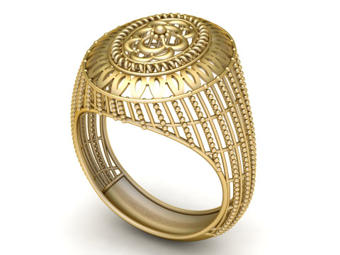 LUXURY MEN FASHION RING 3D PRINTABLE MOODEL Modèles 3D en vedette