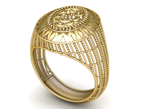 LUXURY MEN FASHION RING 3D PRINTABLE MOODEL 3D Print Model