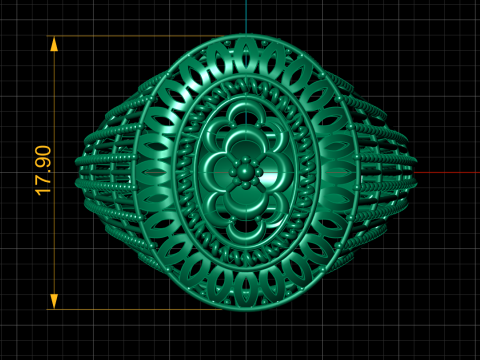 LUXURY MEN FASHION RING 3D PRINTABLE MOODEL Modèles 3D en vedette