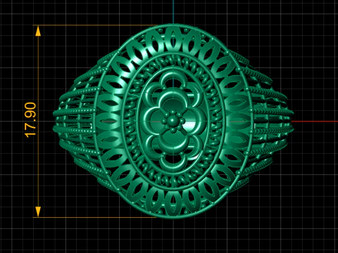 LUXURY MEN FASHION RING 3D PRINTABLE MOODEL 3D Print Model