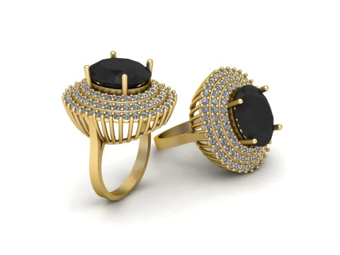 WOMEN FILIGREE WEDDING DIMOND RING 3D PRINTABLE MODEL 3D Print Model