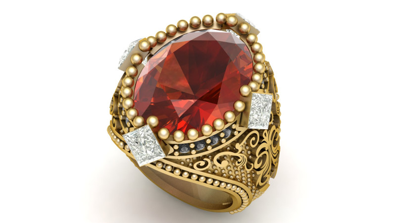 TURKISH MEN FASHION RING 3D PRINTABLE MODEL 3D 프린트 모델 .c4d .max .obj .3ds .fbx .stl .blend 