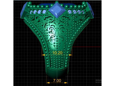 TURKISH MEN FASHION RING 3D PRINTABLE MODEL 3D 프린트 모델
