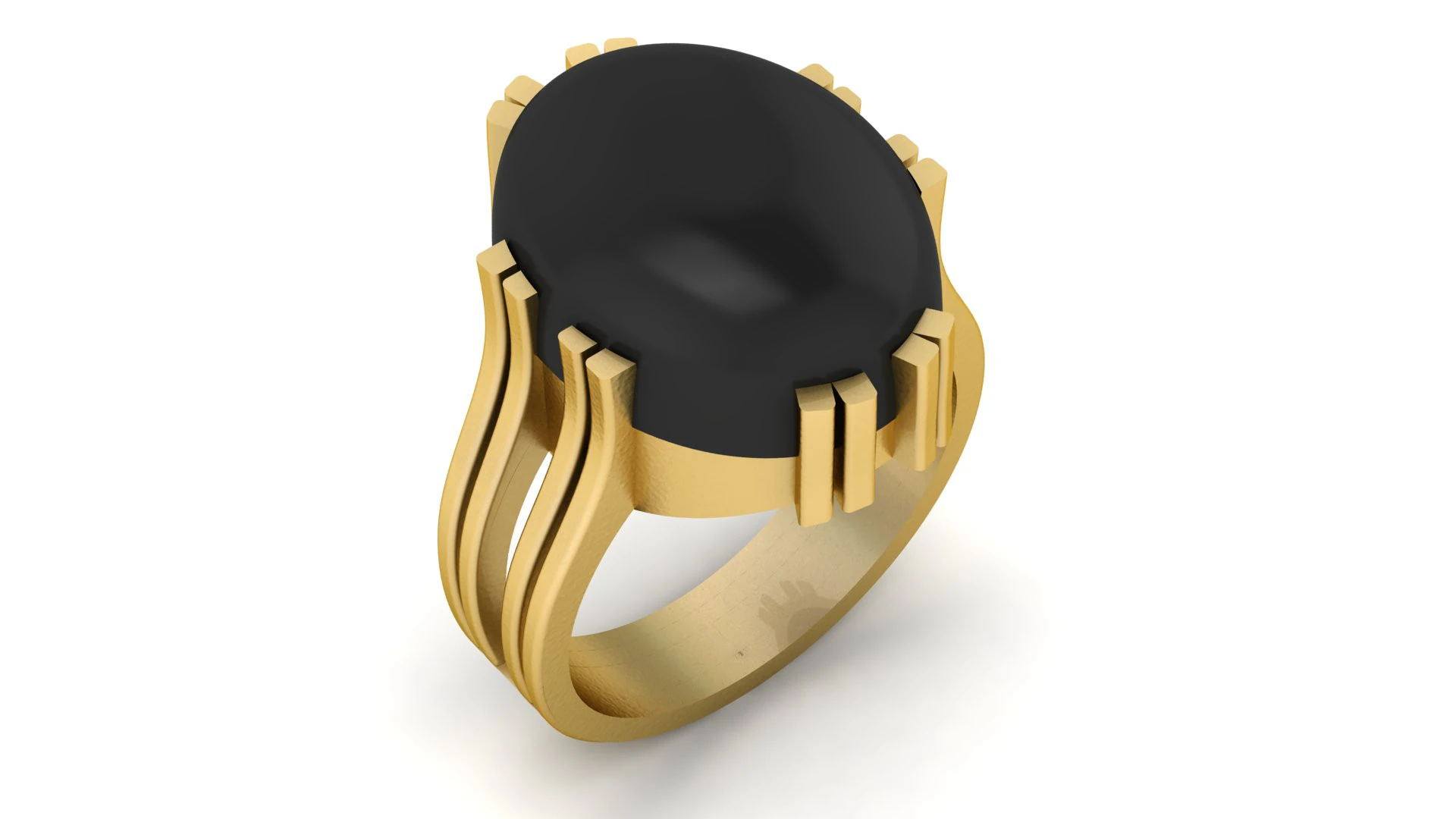 BLACK ONYX RING FOR MEN FASHION 3D PRINTABLE MODEL 3D Print Model .c4d .max .obj .3ds .fbx .stl .blend 